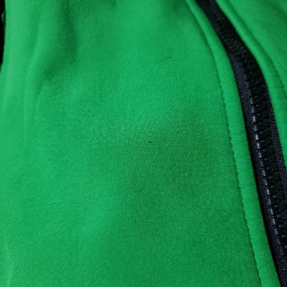 boys size 10-12 Zeroxposur zip jacket, black green water resistant fleece lined - Picture 4 of 12